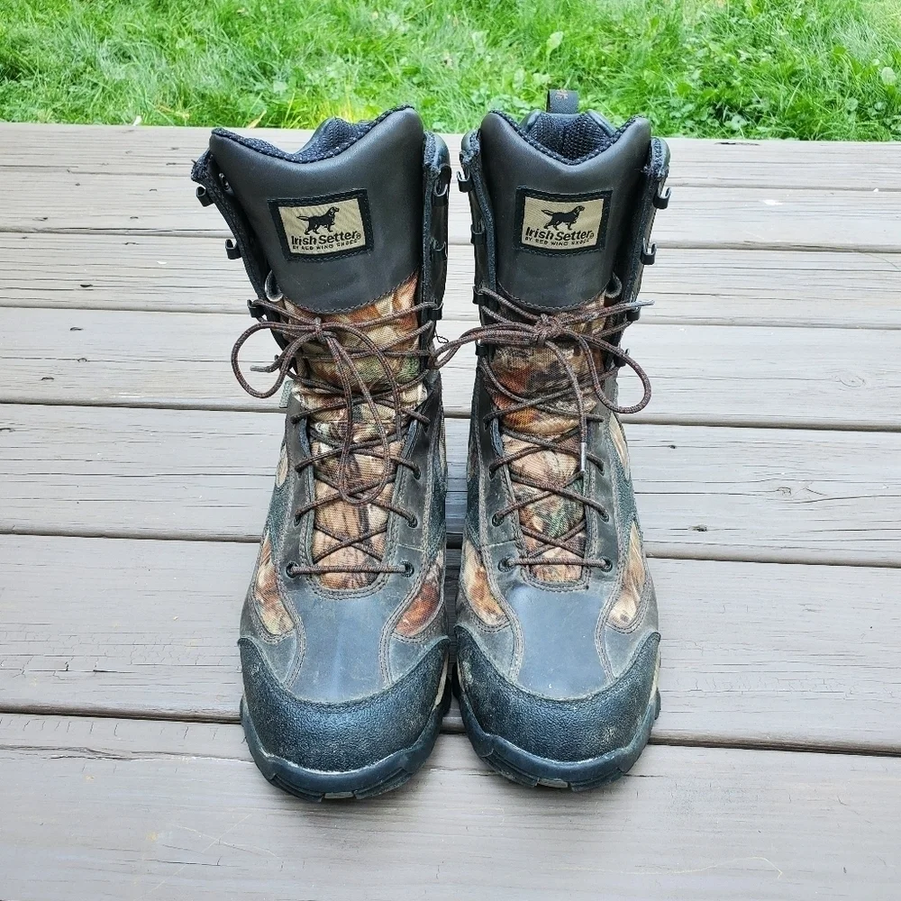 Irish‎ Setter Red Wing Ridge Topper 9” Boots Waterproof Mossy Oak Brown Men's 12